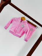 Woolberry plush hoodie and jogger set in Pink